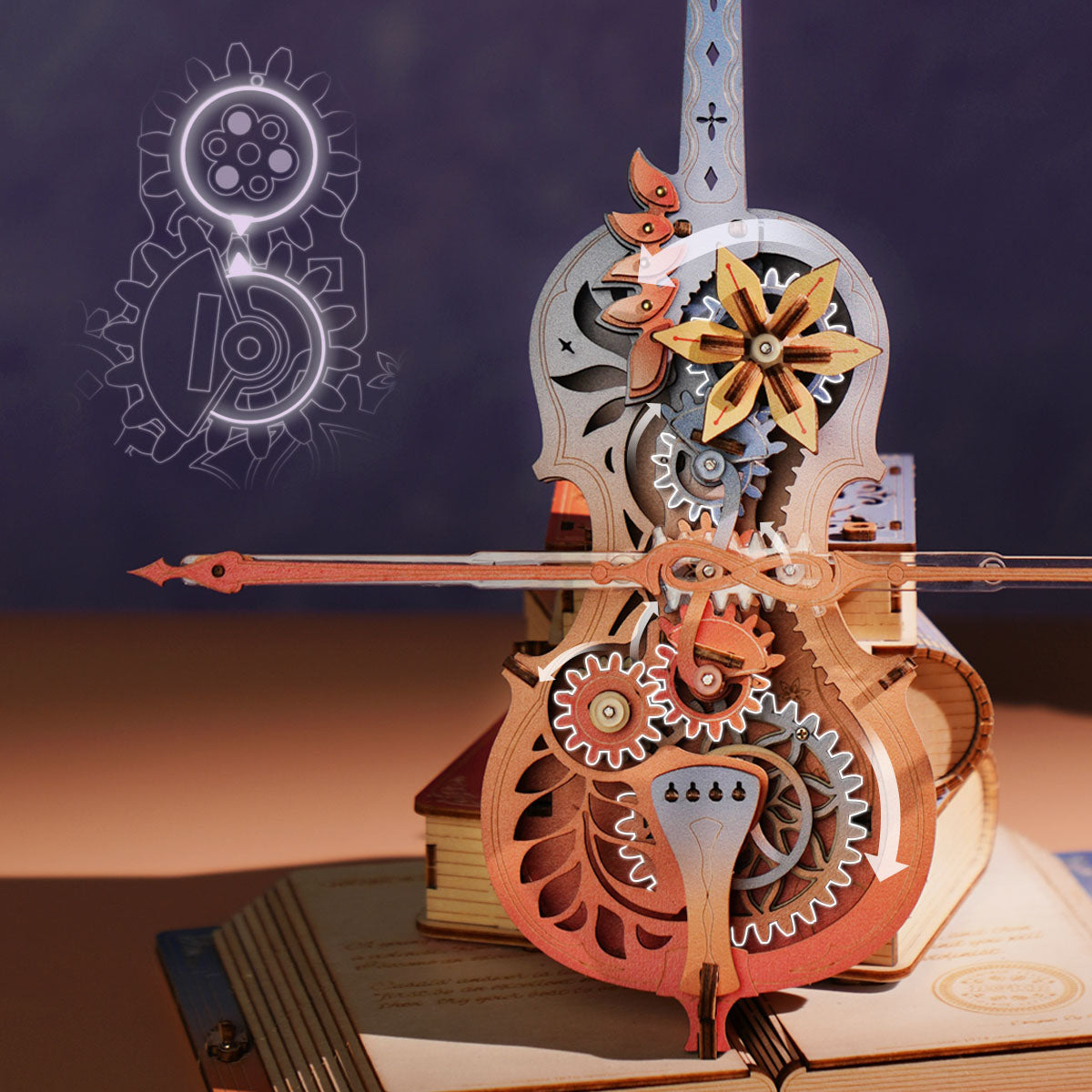 Robotime AMK63M ROKR Symphony of Gorgeous Dreams Mechanical Music Box 3D Puzzle