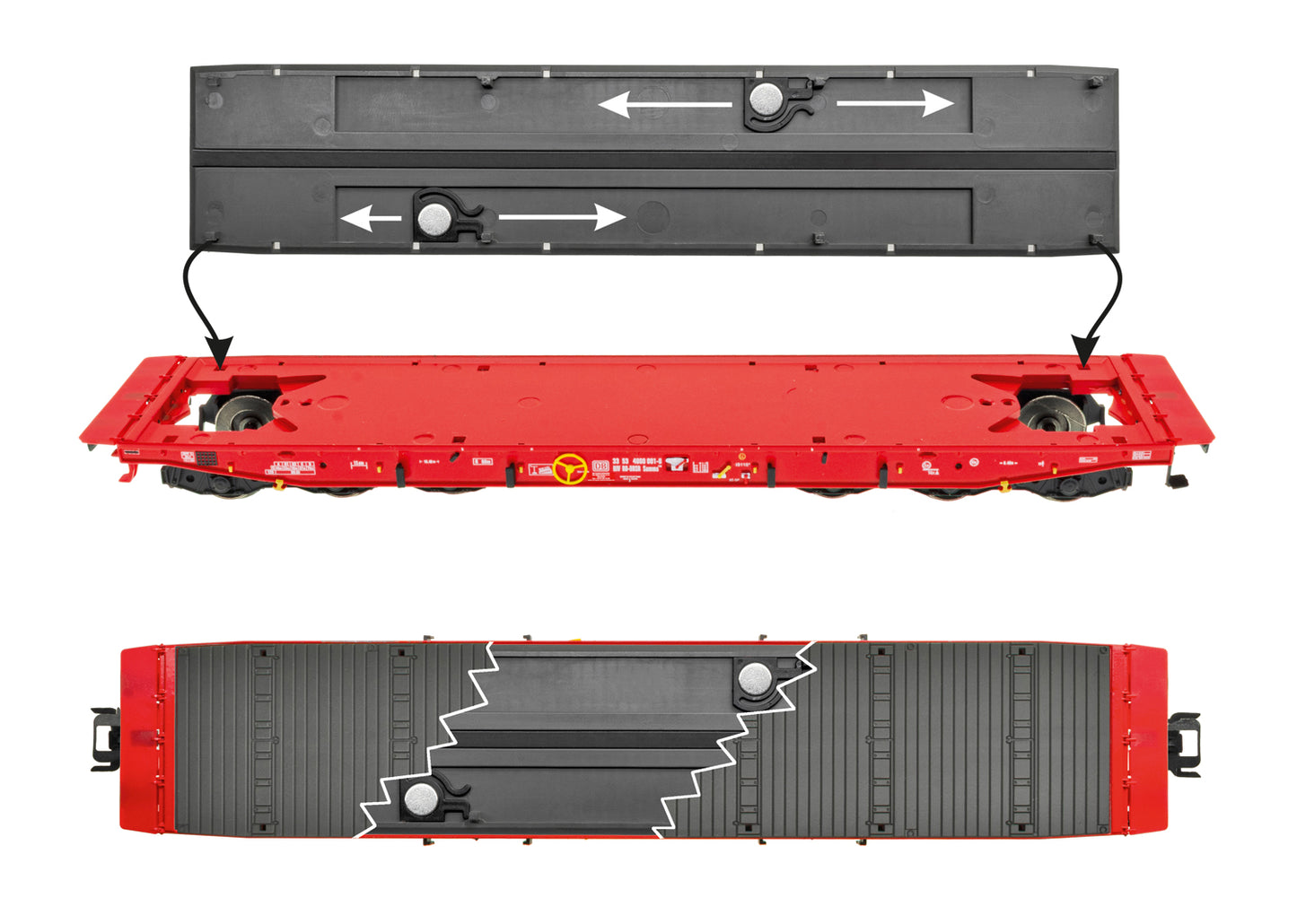 Marklin 48740 HO DB Type Samms 710 Heavy-Duty Flat Car