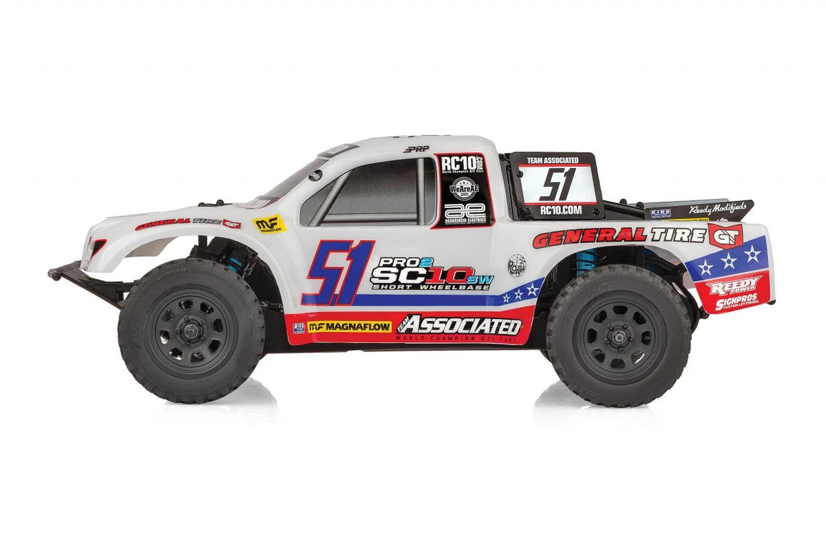 Team Associated 70040 1:10 White Pro2 SC10sw RTR