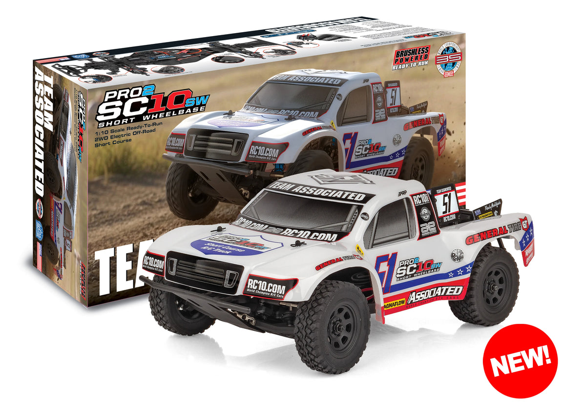 Team Associated 70040 1:10 White Pro2 SC10sw RTR