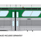 Rapido Trains 753073 HO Unlettered Deluxe Bus Green with Silversides