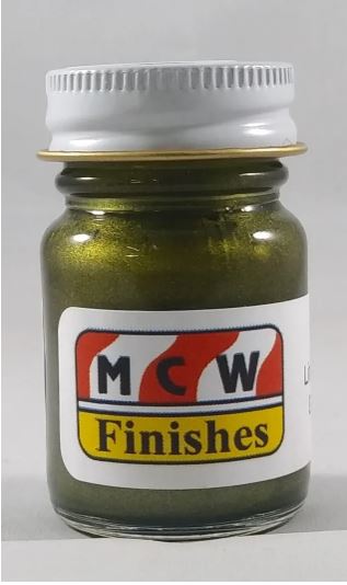 MCW Finishes 7060E Lime Green Metallic Gloss Enamel Paint - 15 ml. Bottle