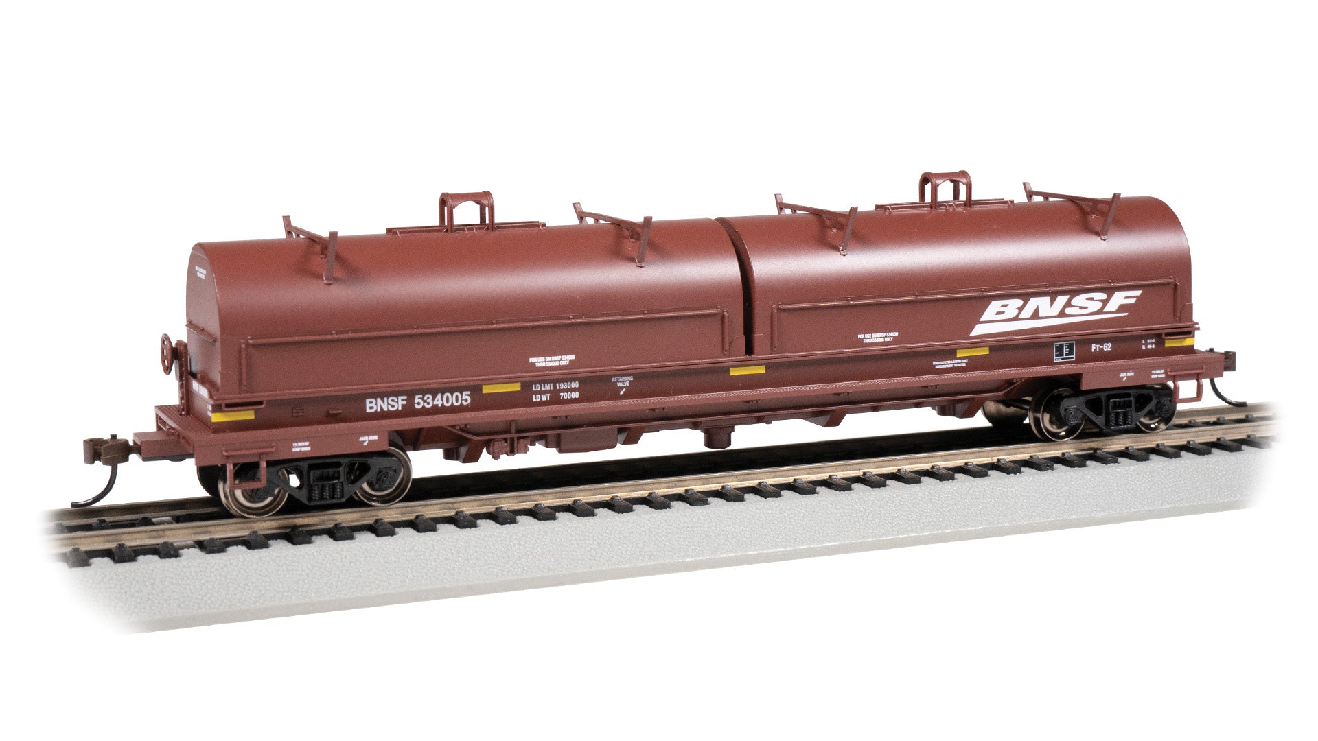 Bachmann 71401 HO Scale BNSF 55' Steel Coil Car w/Coil Load #534005