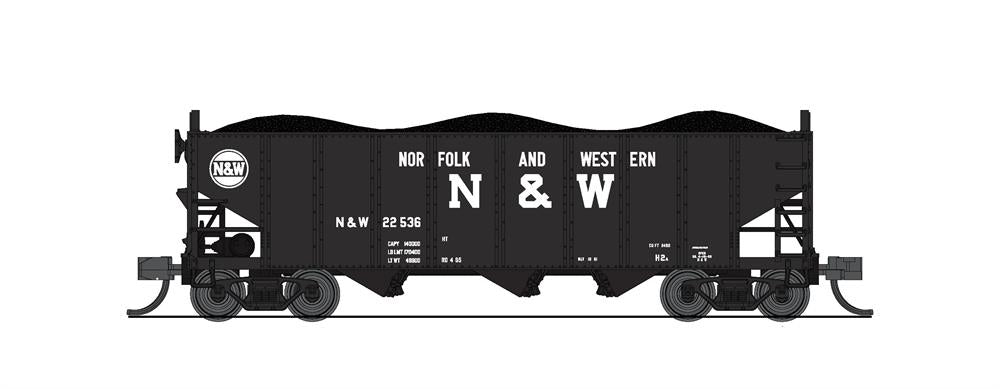 Broadway Limited 7144 N N&W 24" Lettering H2a Hopper #22536,#22654 (Set of 2)