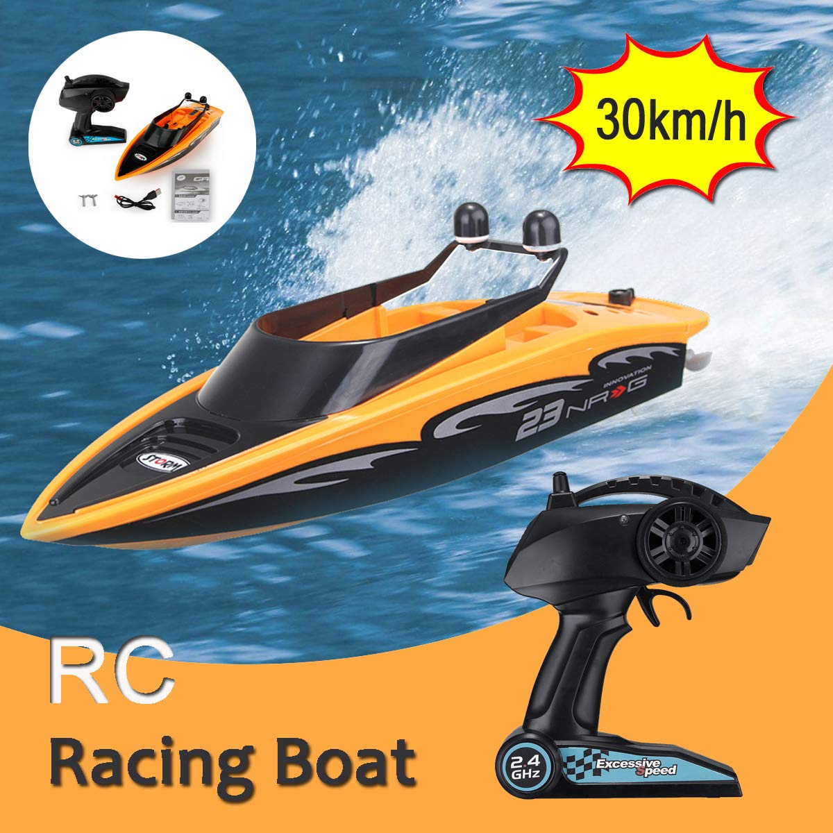 Imex MIC1435O RC Orange Cavort Racing Boat