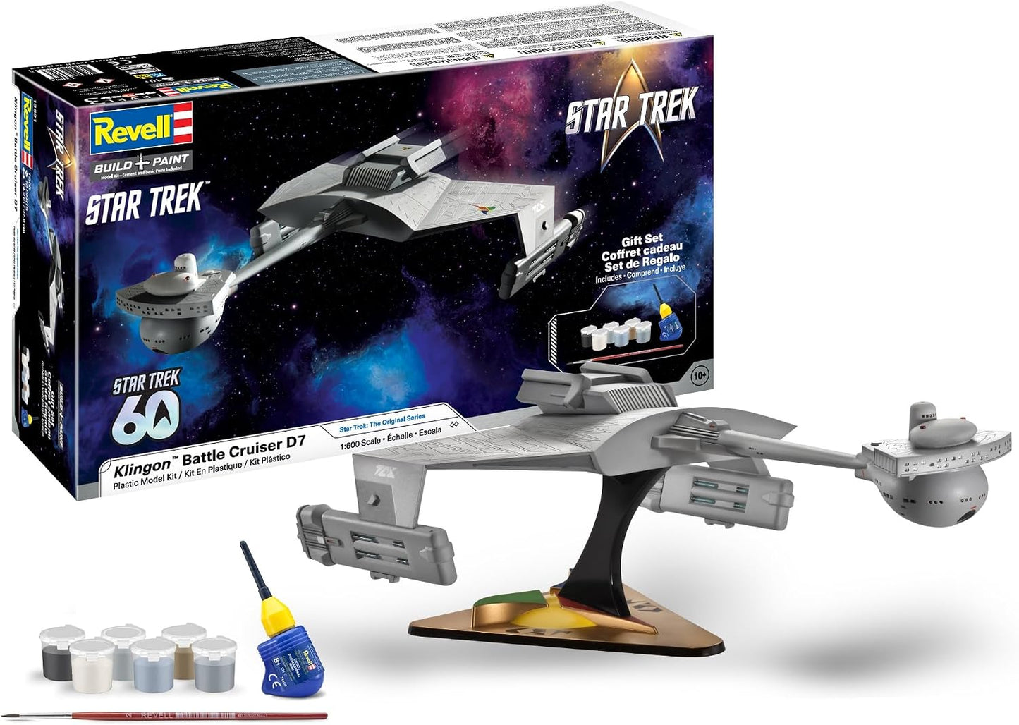Revell 13601 1:600 Star Trek Klingon Battle Cruiser D7 Plastic Model Kit