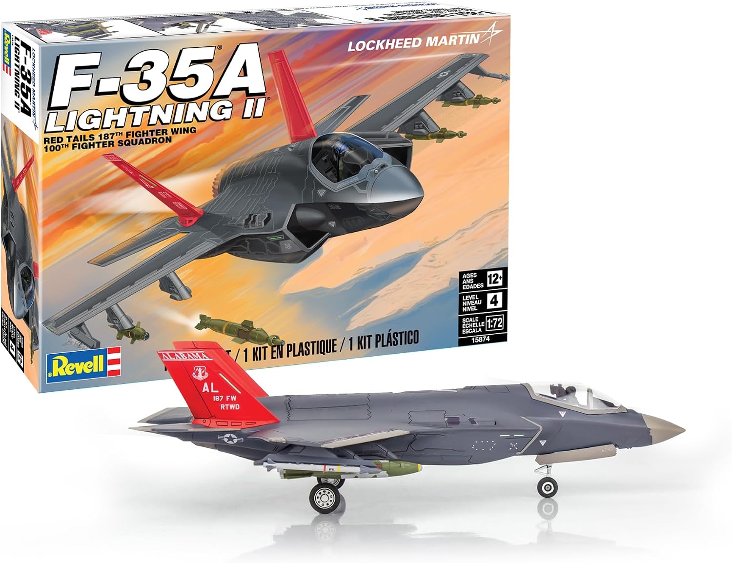 Revell 15874 1:72 F-35A Lightning II Aircraft Plastic Model Kit