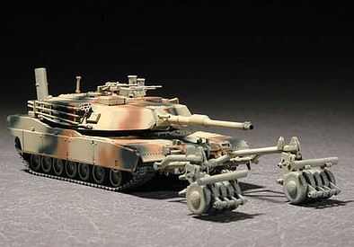 Trumpeter 07278 1:72 M1A1with Mine Roller Set Military Tank Model Kit
