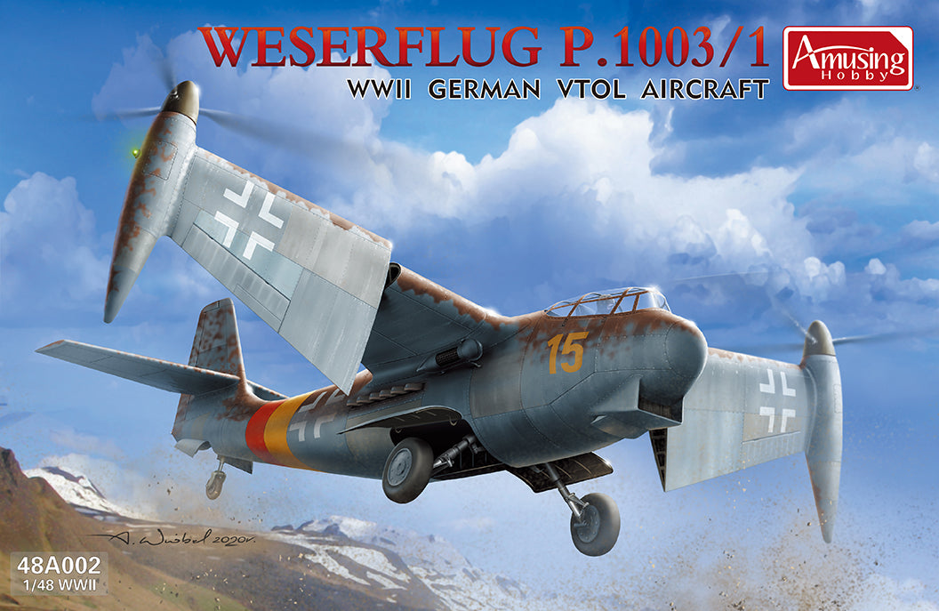 Amusing Hobby 48A002 1:48 Weserflug P.1003/1 VTOL Military Aircraft Plane Kit