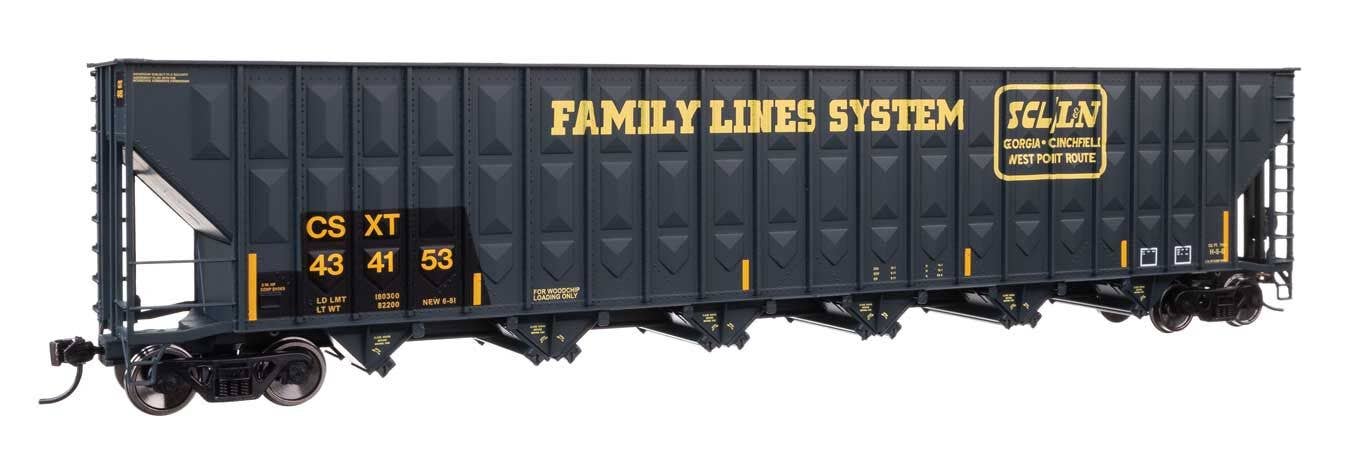 Walthers 910-56376 HO CSXT 73' Greenville 7,000 cu ft. Wood Chip Hopper #434153