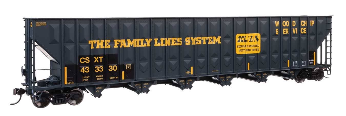 Walthers 910-56378 HO CSXT 73' Greenville 7,000 cu ft. Wood Chip Hopper #433330