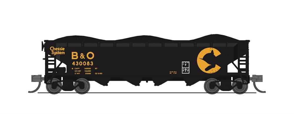 Broadway Limited 7423 N Chessie System ARA 70-Ton Quad Hopper Pack B (Pack of 4)
