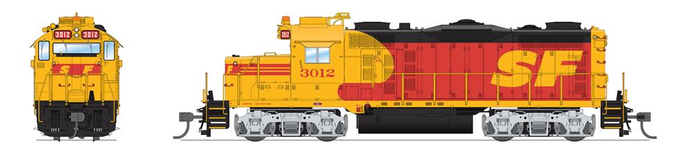 Broadway Limited 7454 HO ATSF EMD GP20 Diesel Locomotive with Sound/DC/DCC #3012
