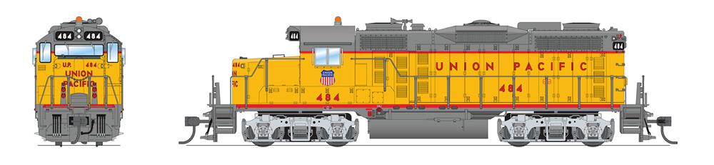 Broadway Limited 7466 HO UP EMD GP20 Diesel Locomotive with Sound/DC/DCC #484