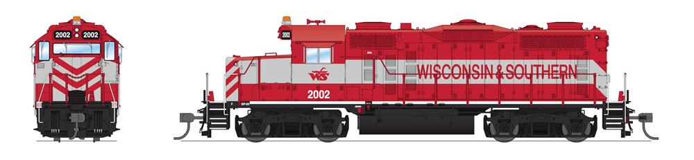Broadway Limited 7470 HO WSOR EMD GP20 Diesel Locomotive with Sound/DC/DCC #2002