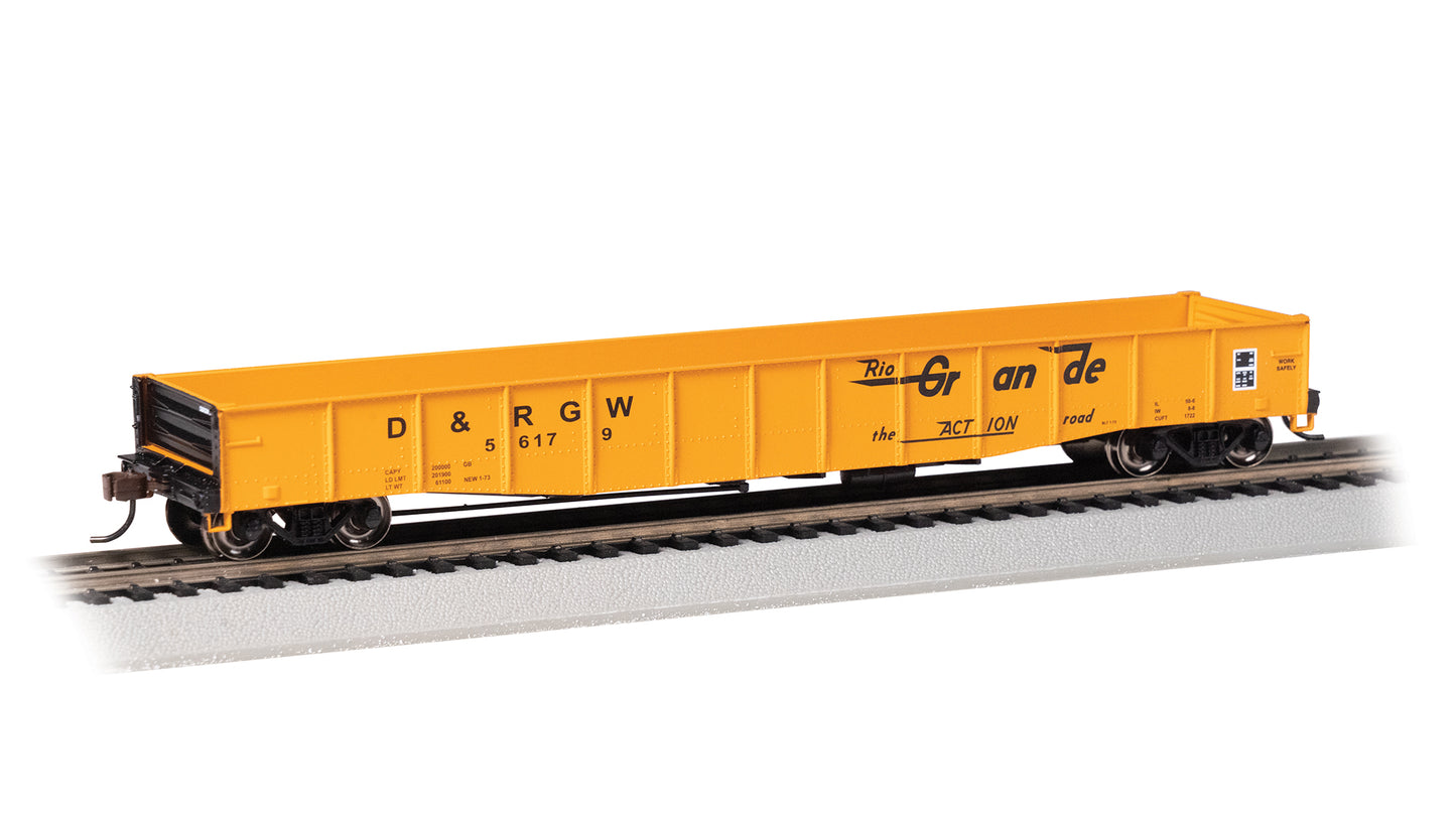 Bachmann 74806 HO Rio Grande 50'6" Drop End Gondola #56179
