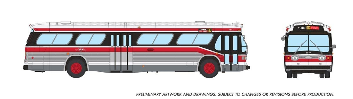 Rapido Trains 751102 HO TTC CLRV scheme Deluxe New Look Bus #8897