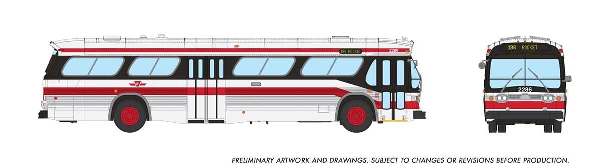 Rapido Trains 751103 HO TTC Modern scheme Deluxe New Look Bus #2286