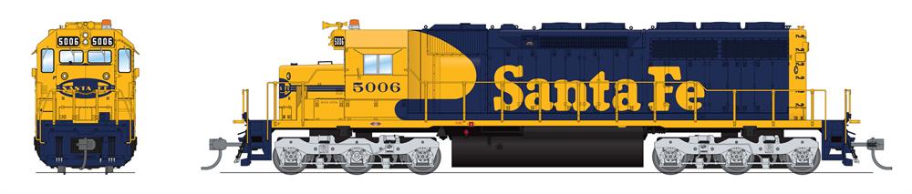 Broadway Limited 7630 HO ATSF EMD SD40 Diesel Locomotive Sound/DC/DCC #5006