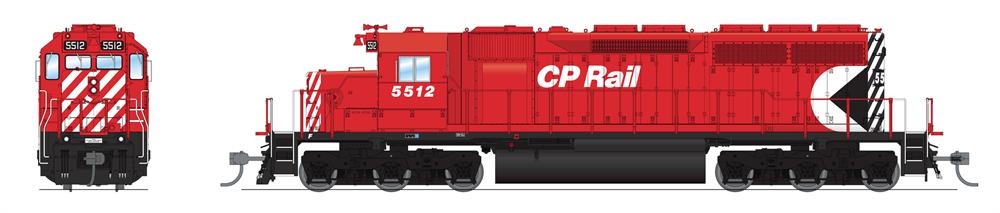 Broadway Limited 7636 HO CP EMD SD40 Diesel Locomotive Paragon4 Sound/DCC #5512