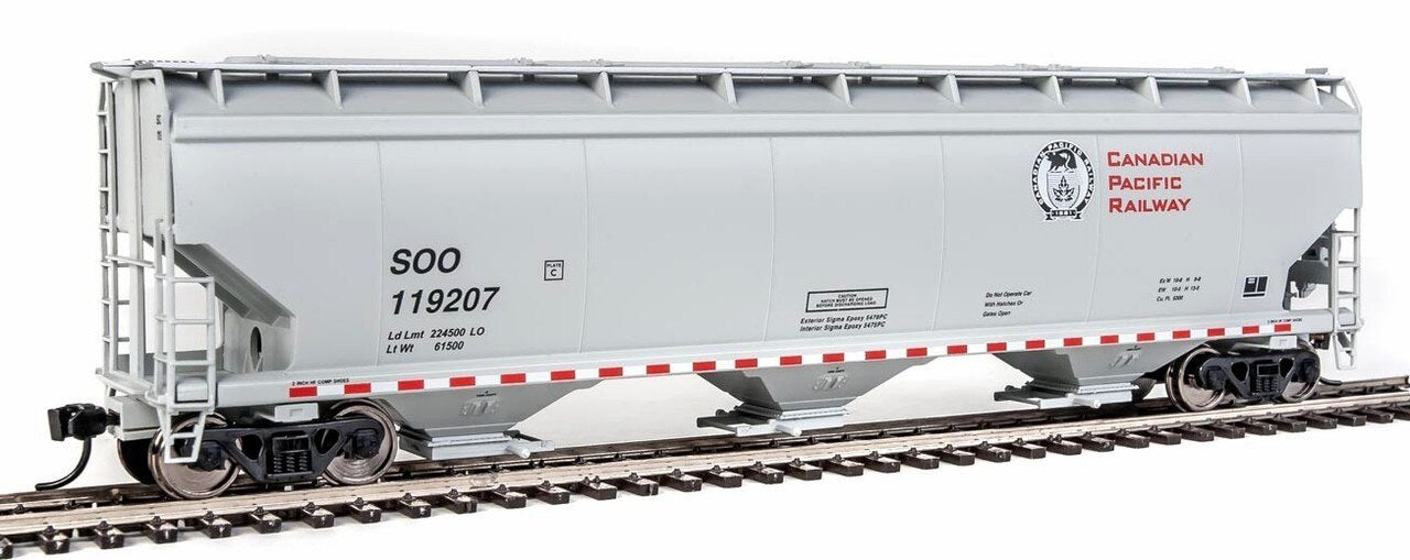 Walthers 910-7665 HO CP SOO 60' NSC 5150 3-Bay Covered Hopper #119207