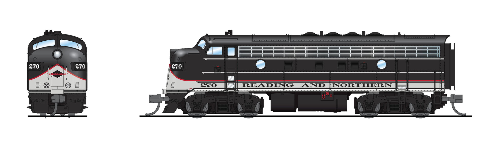 Broadway Limited 9090 N RBMN EMD F7A Diesel Locomotive - No-Sound/DCC Ready #270