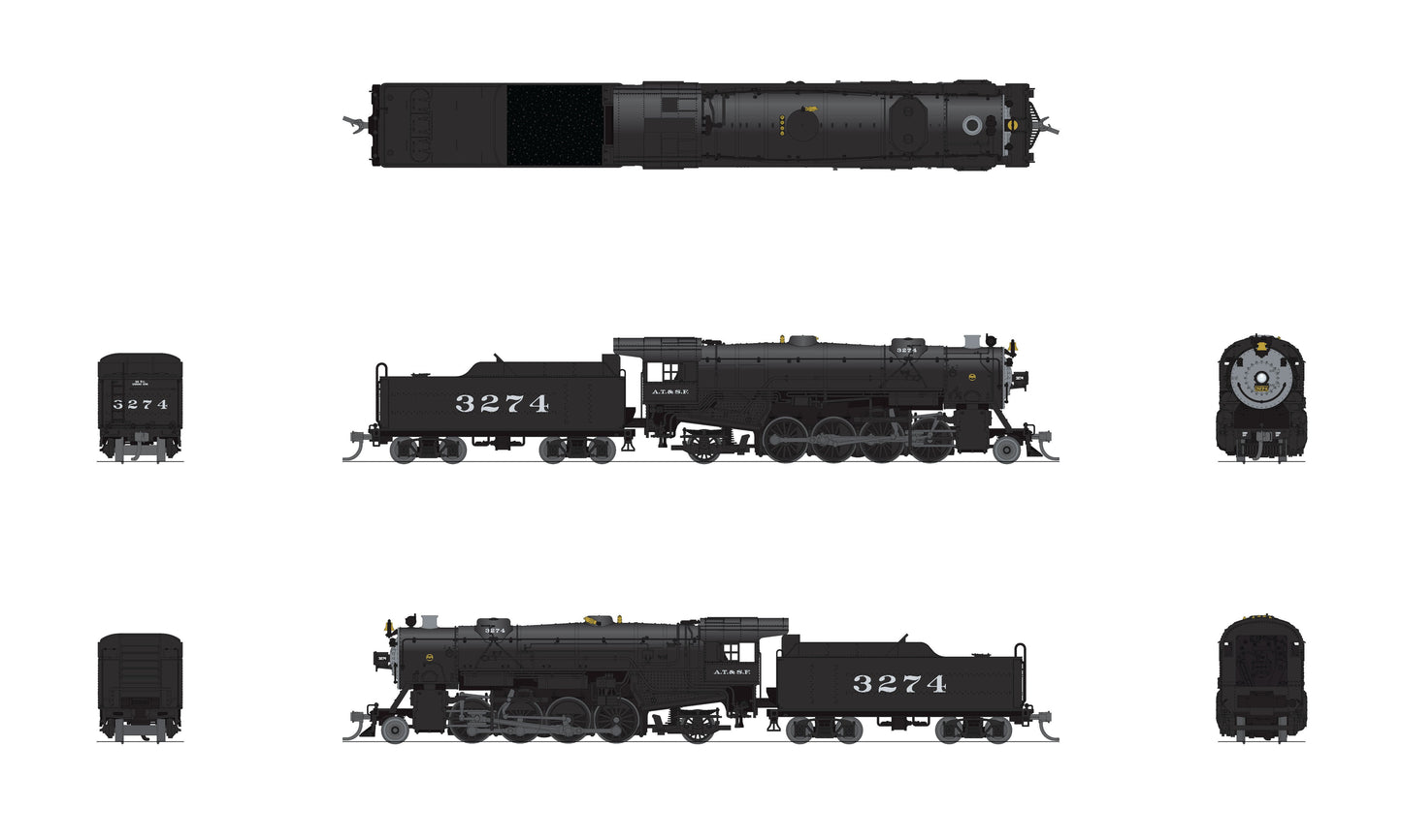 Broadway Limited 7831 N ATSF USRA Heavy Mikado Steam Loco - Sound/DC/DCC #3284 LN/Box