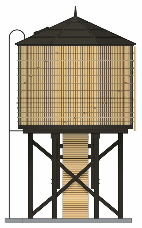 Broadway Limited 7912 HO Weathered Yellow Operating Water Tower with Sound