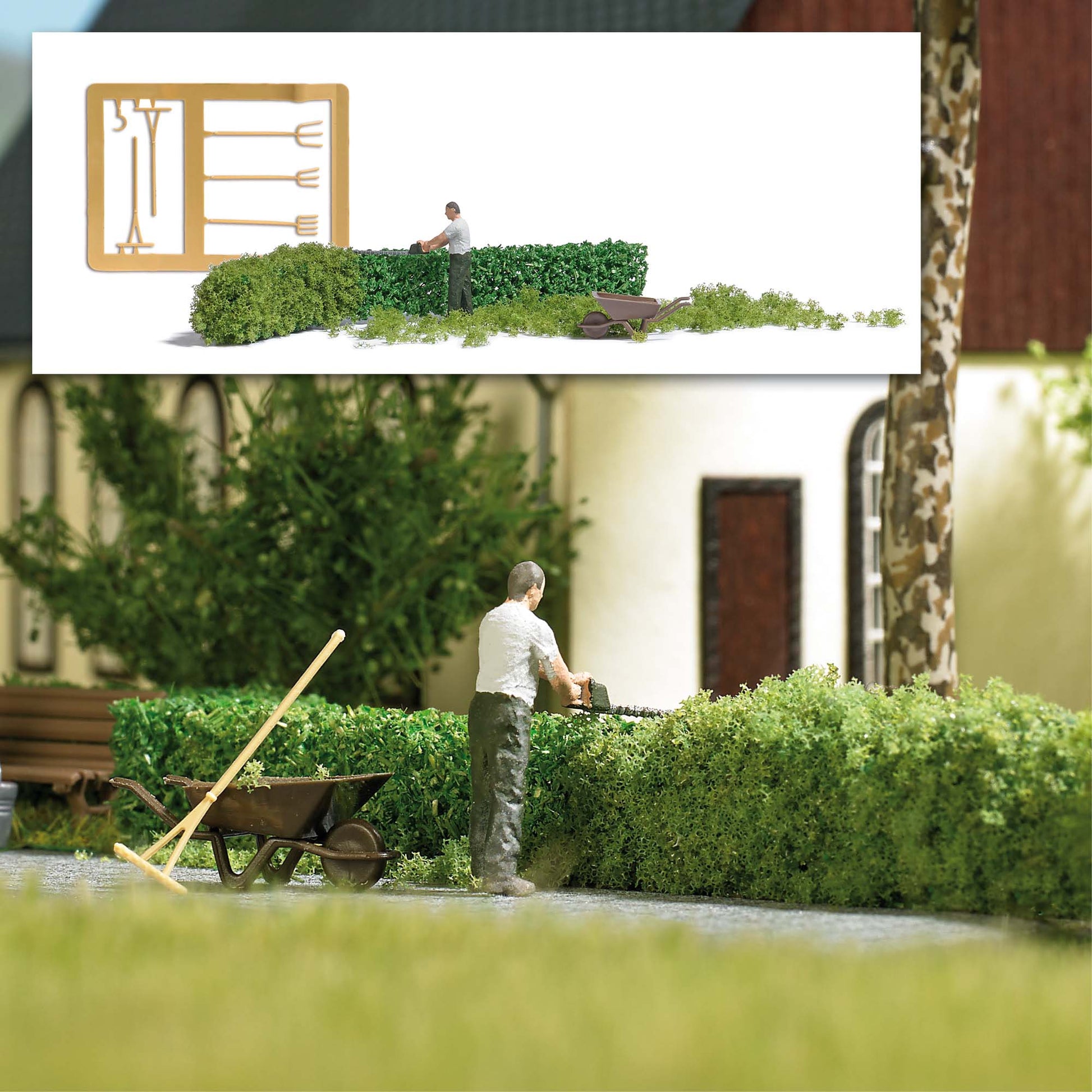 Busch 7974 HO Hedge Cutting Figure Set