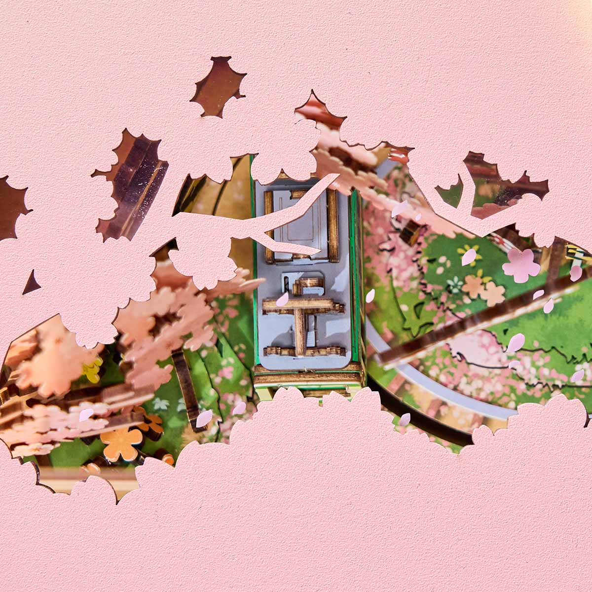 Robotime AMT02 Rolife Sakura Dreamy Tour DIY Music Box 3D Wooden Puzzle