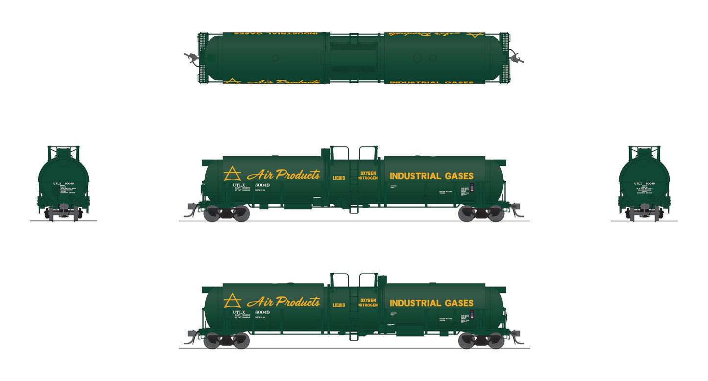 Broadway Limited 8031 HO Air Products Cryogenic Tank Car (Pack of 2)