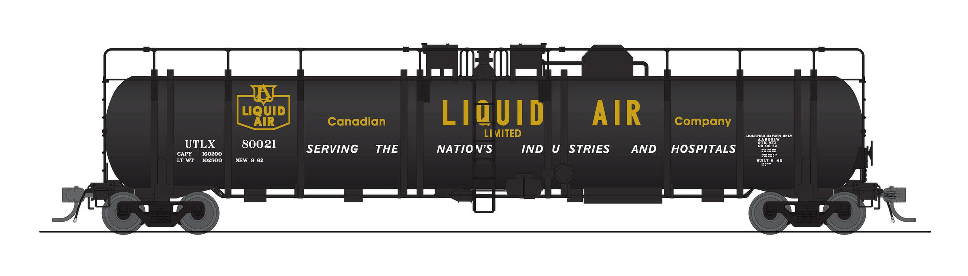 Broadway Limited 8034 HO Canadian Liquid Air Cryogenic Tank Car (Pack of 2)