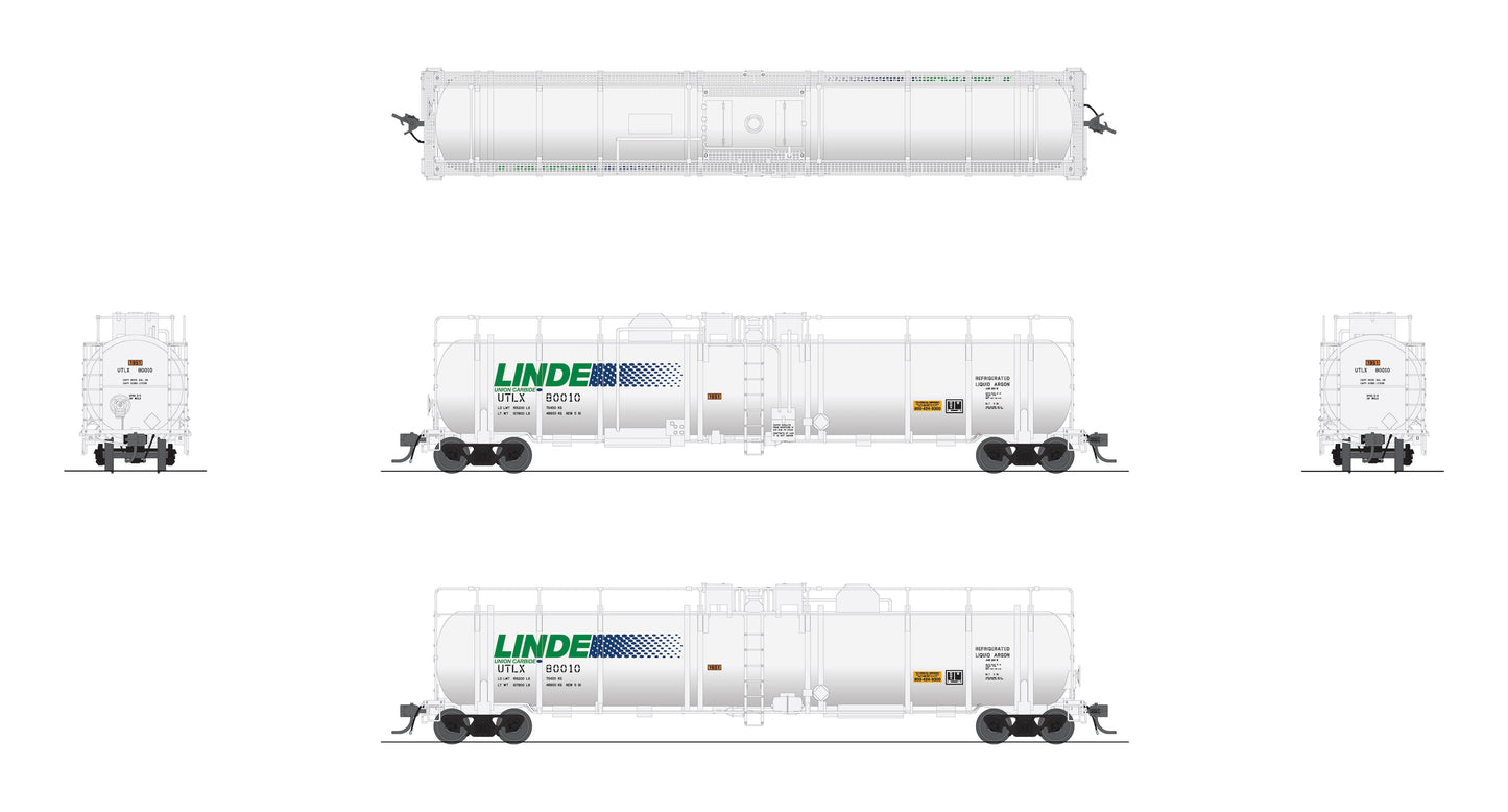 Broadway Limited 8035 HO Linde Type A Cryogenic Tank Car (Pack of 2)