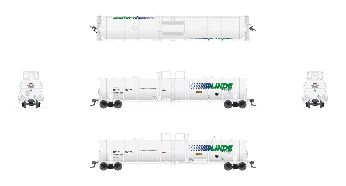 Broadway Limited 8036 HO Linde Type C Cryogenic Tank Car (Pack of 2)