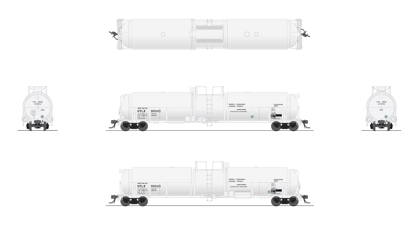 Broadway Limited 8037 HO UTLX Cryogenic Tank Car (Pack of 2)