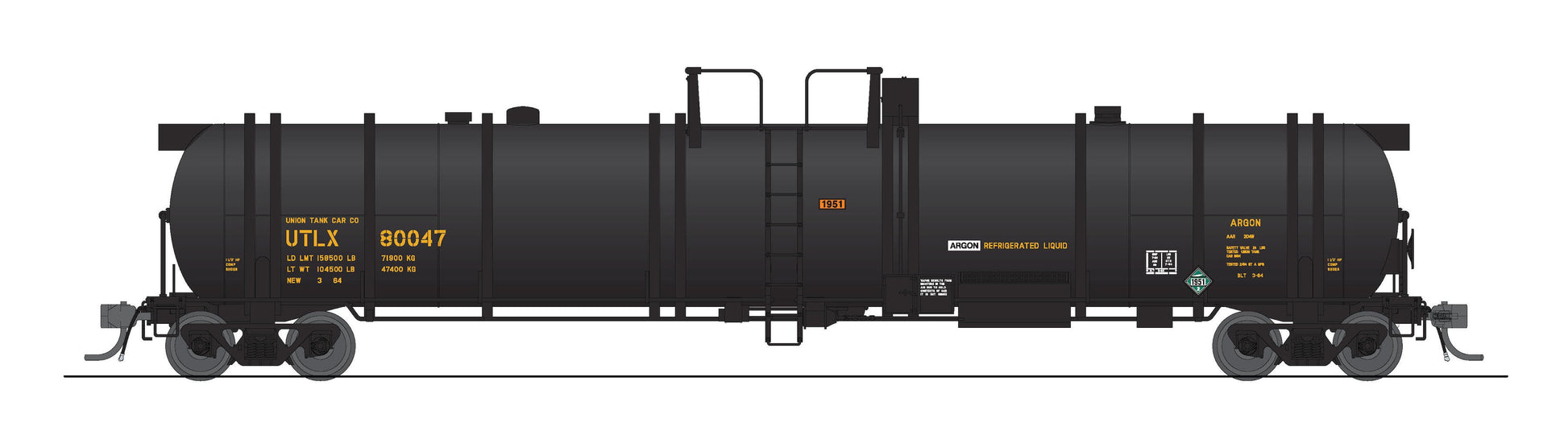 Broadway Limited 8038 HO UTLX Cryogenic Tank Car (Pack of 2)