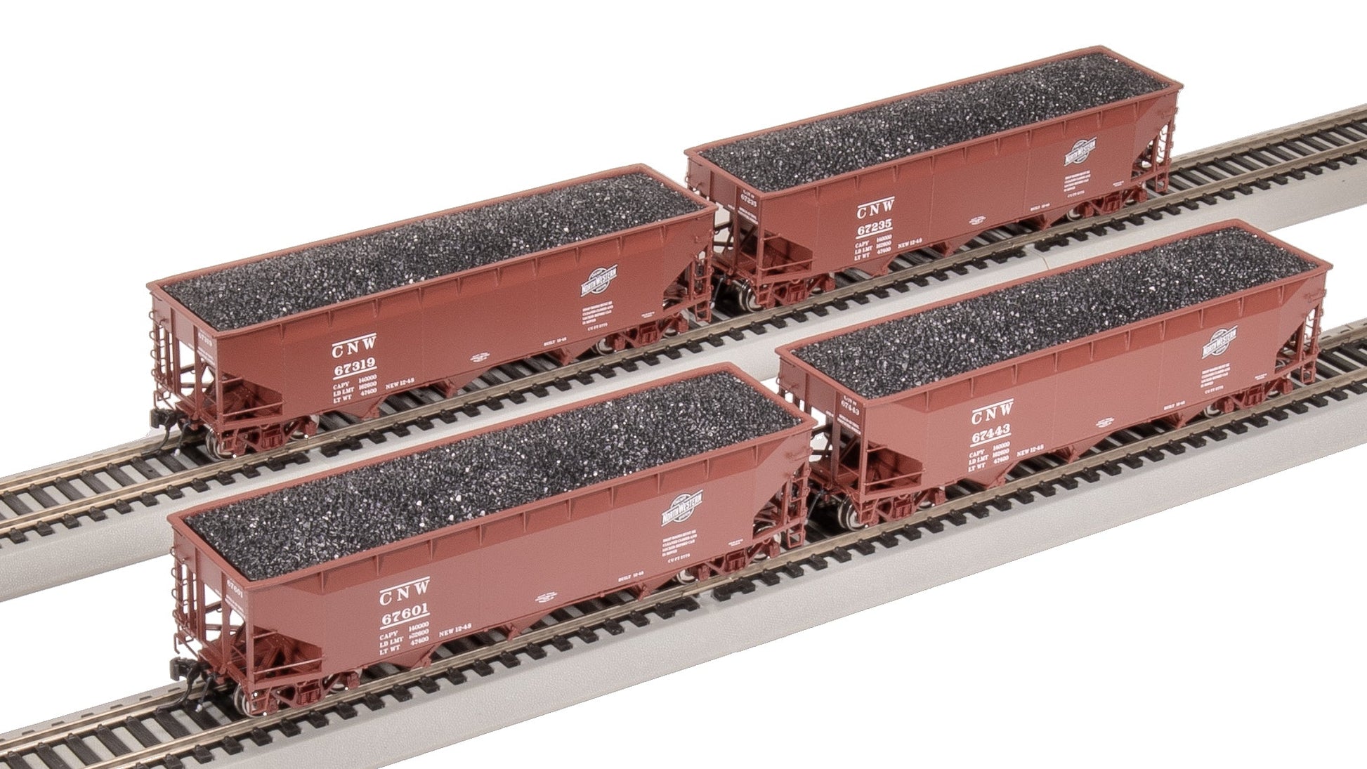 Broadway Limited 8106 HO CNW AAR 70-Ton 3-Bay Hopper (Pack of 4)