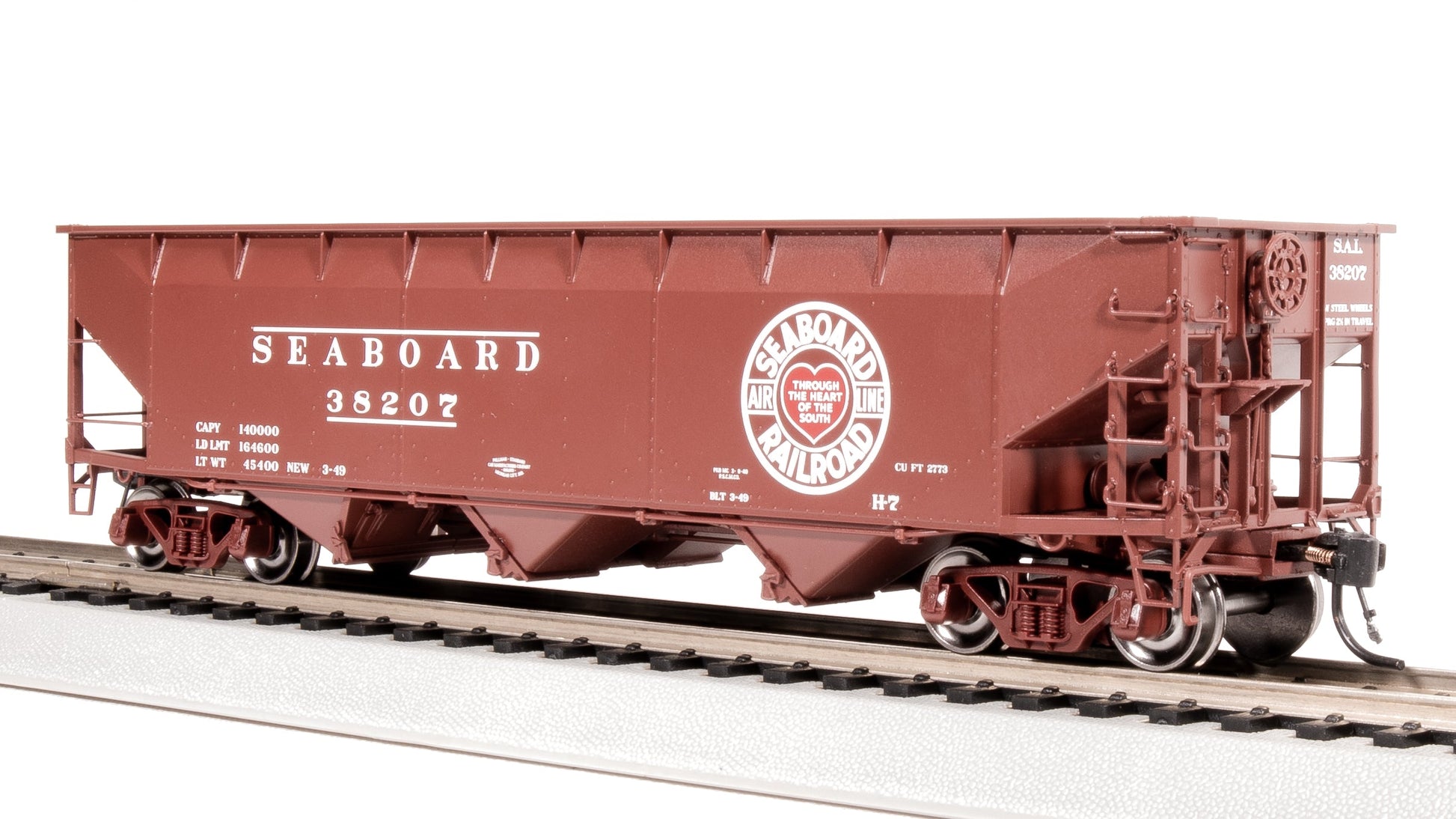 Broadway Limited 8119 HO Seaboard Air Line AAR 70-Ton Tripple Hopper #38256