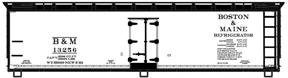 Accurail 81562 HO Boston & Maine 40' Wood Reefer Car Kit