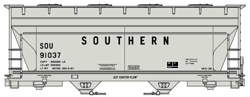 Accurail 81871 HO Norfolk Southern 2-Bay ACF Covered Hopper