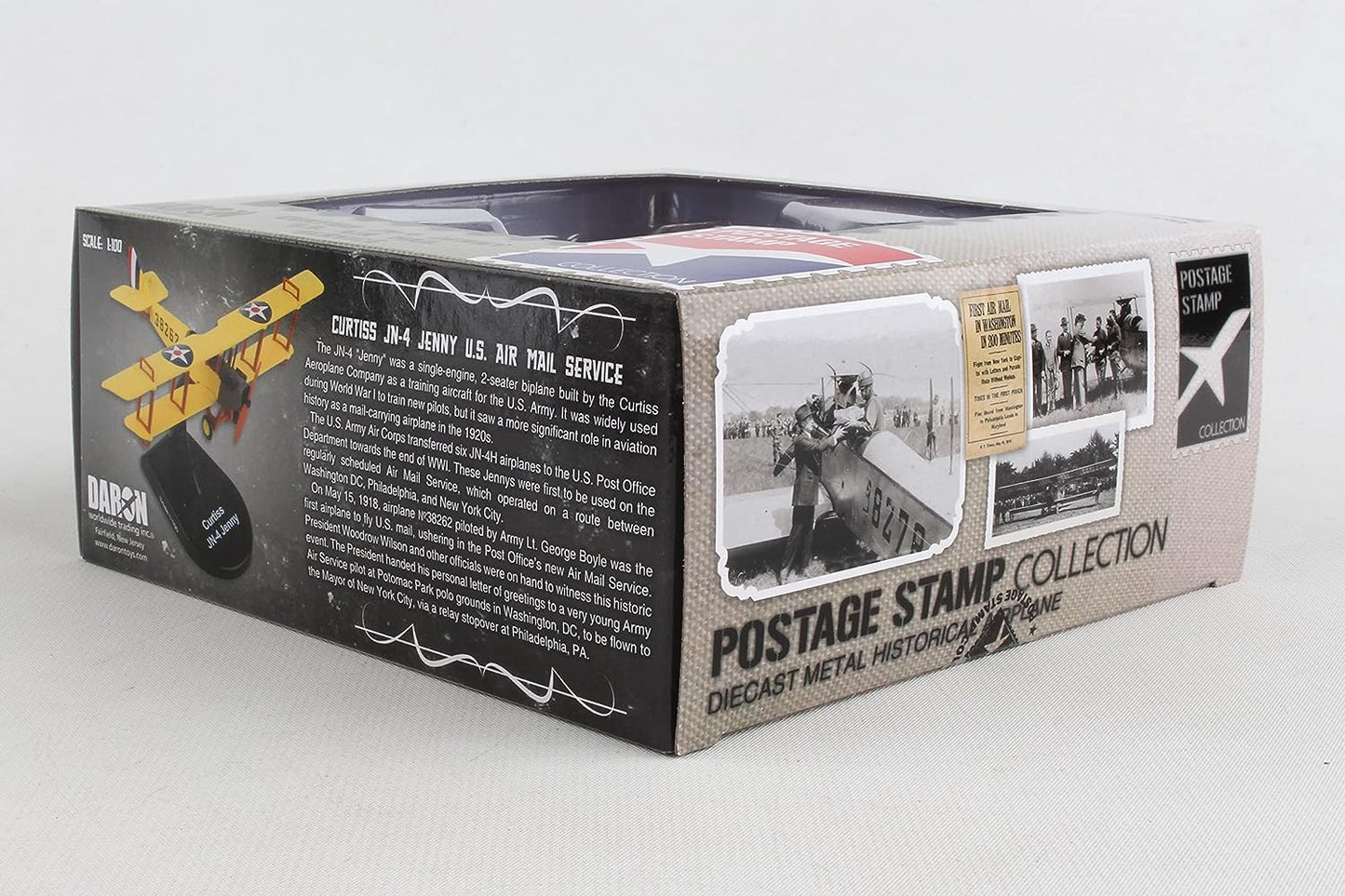 Daron Worldwide Trading PS5810-1 1:100 Postage Stamp JN4 Jenny Diecast Model