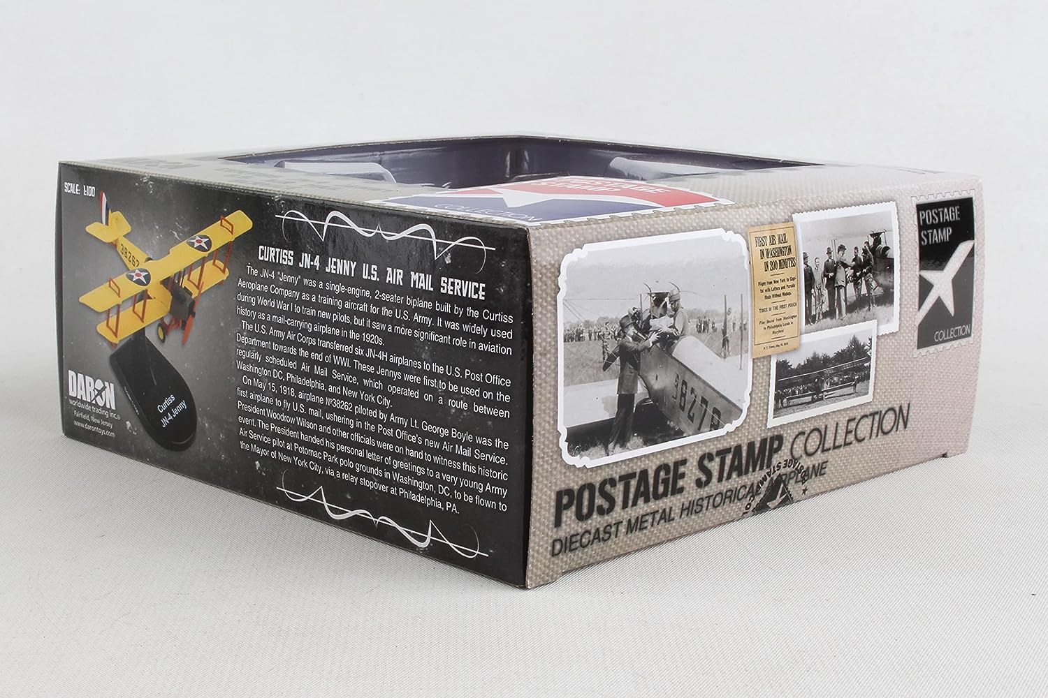 Daron Worldwide Trading PS5810-1 1:100 Postage Stamp JN4 Jenny Diecast Model