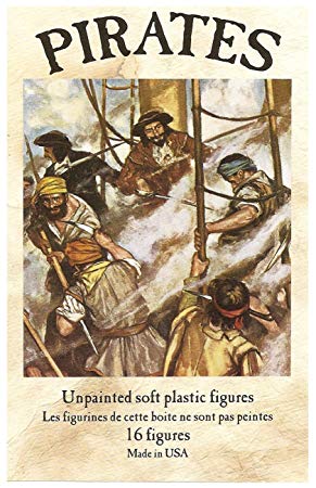 Glencoe 02204 1:32 Pirates Unpainted Soft Plastic Figures (Pack of 16)