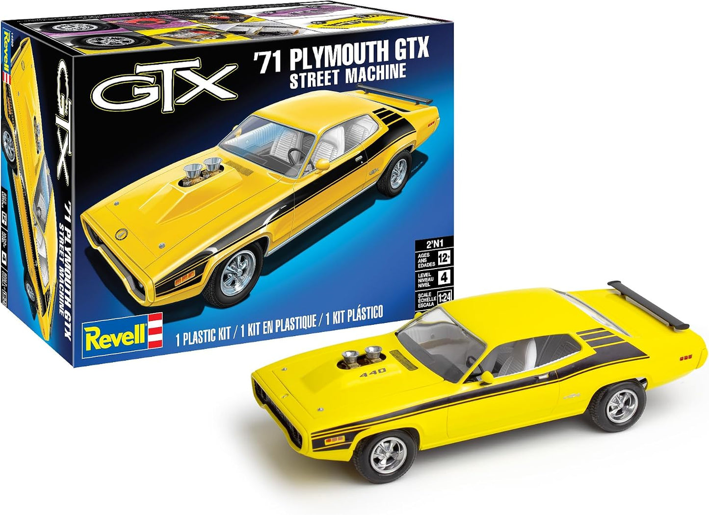 Revell 14588 1:24 '71 Plymouth GTX Street Machine Car Plastic Model Kit