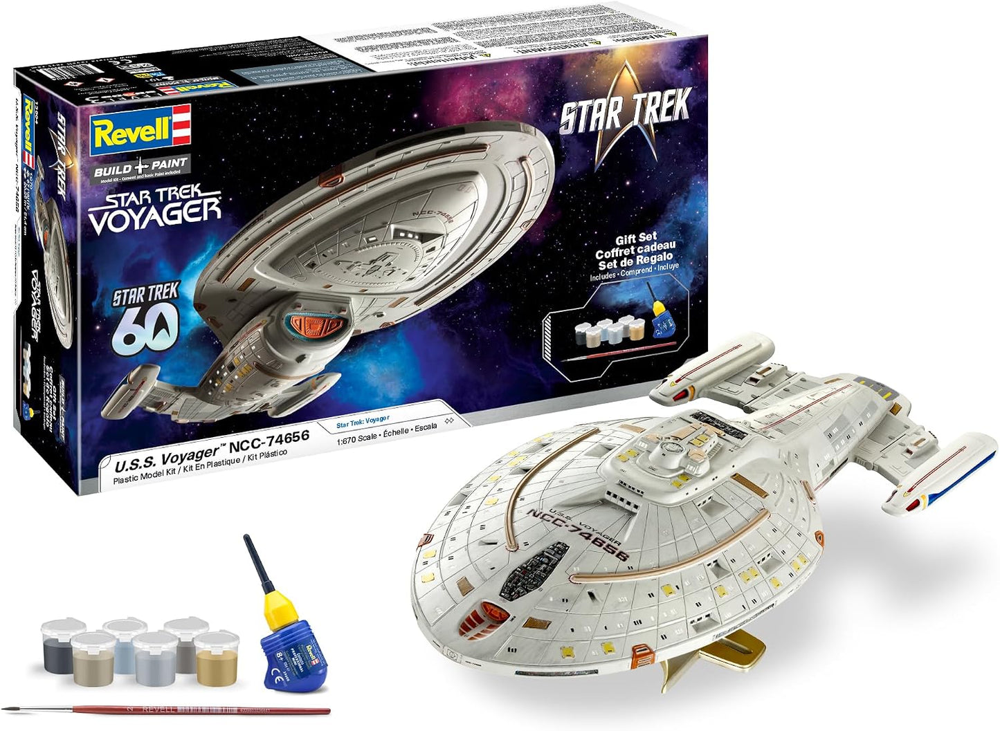 Revell 13604 1:670 Star Trek Voyager U.S.S. Voyager NCC-74656 Plastic Model Kit