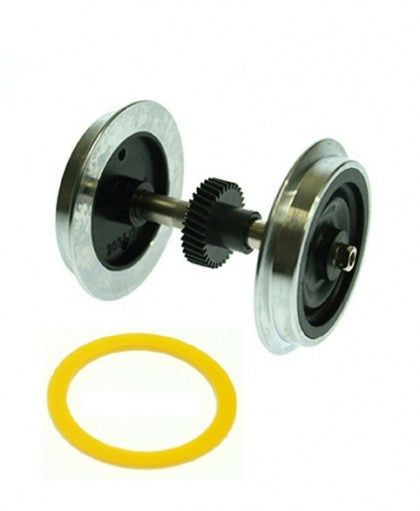 Marklin E238704 LGB Screw Axle Wheelset with Traction Tires