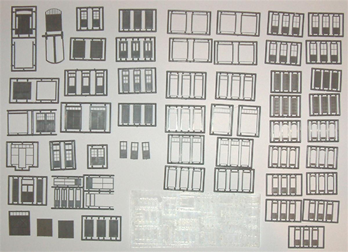 Tichy 8220 HO Styrene Door Assortment (76)