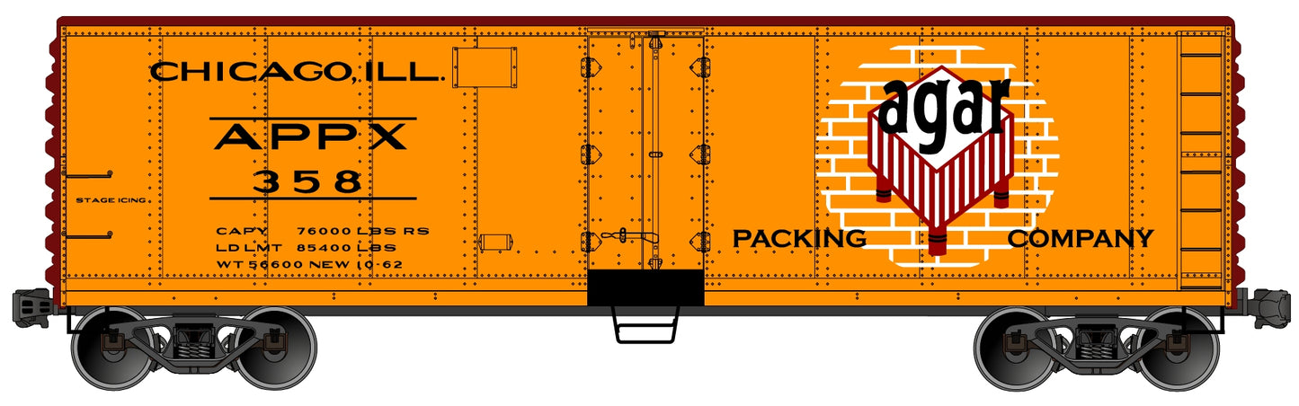 Accurail 8326 HO Agar Packaging Company 40' Steel Reefer Kit #358