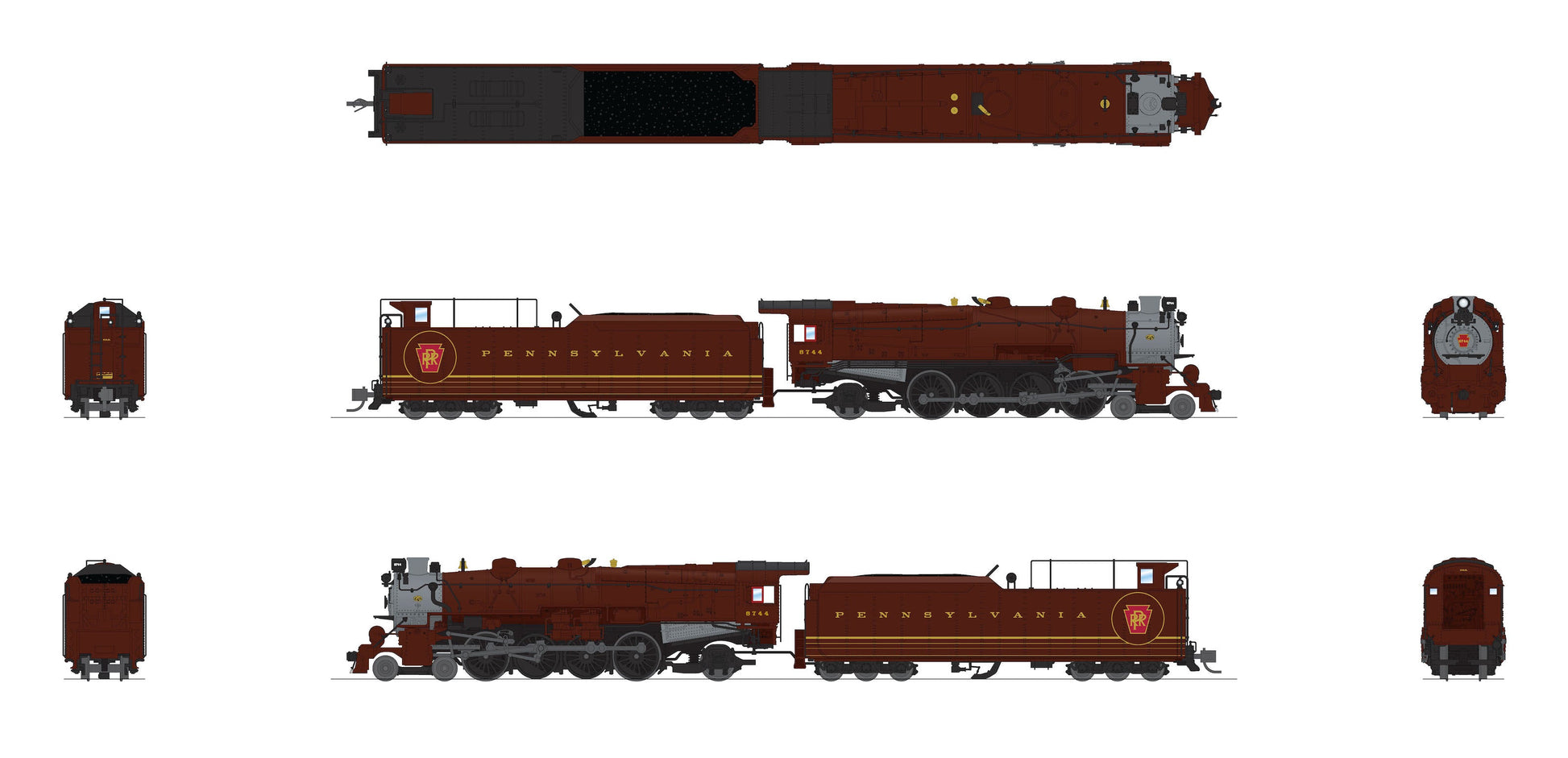 Broadway Limited 8519 N PRR M1b 4-8-2 Steam Locomotive Sound/DC/DCC #6744