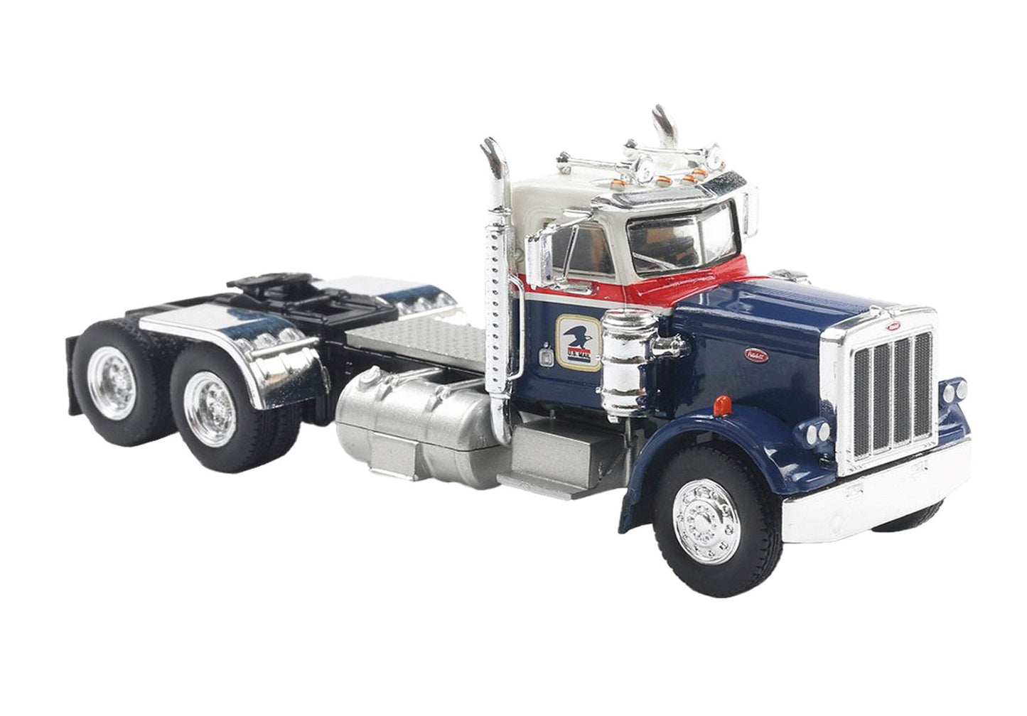Brekina Automodelle 85723 HO US Mail 1973 Peterbilt 359 Day-Cab Tractor